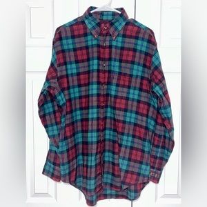 Brooks Brothers Christmas plaid button down Men’s medium